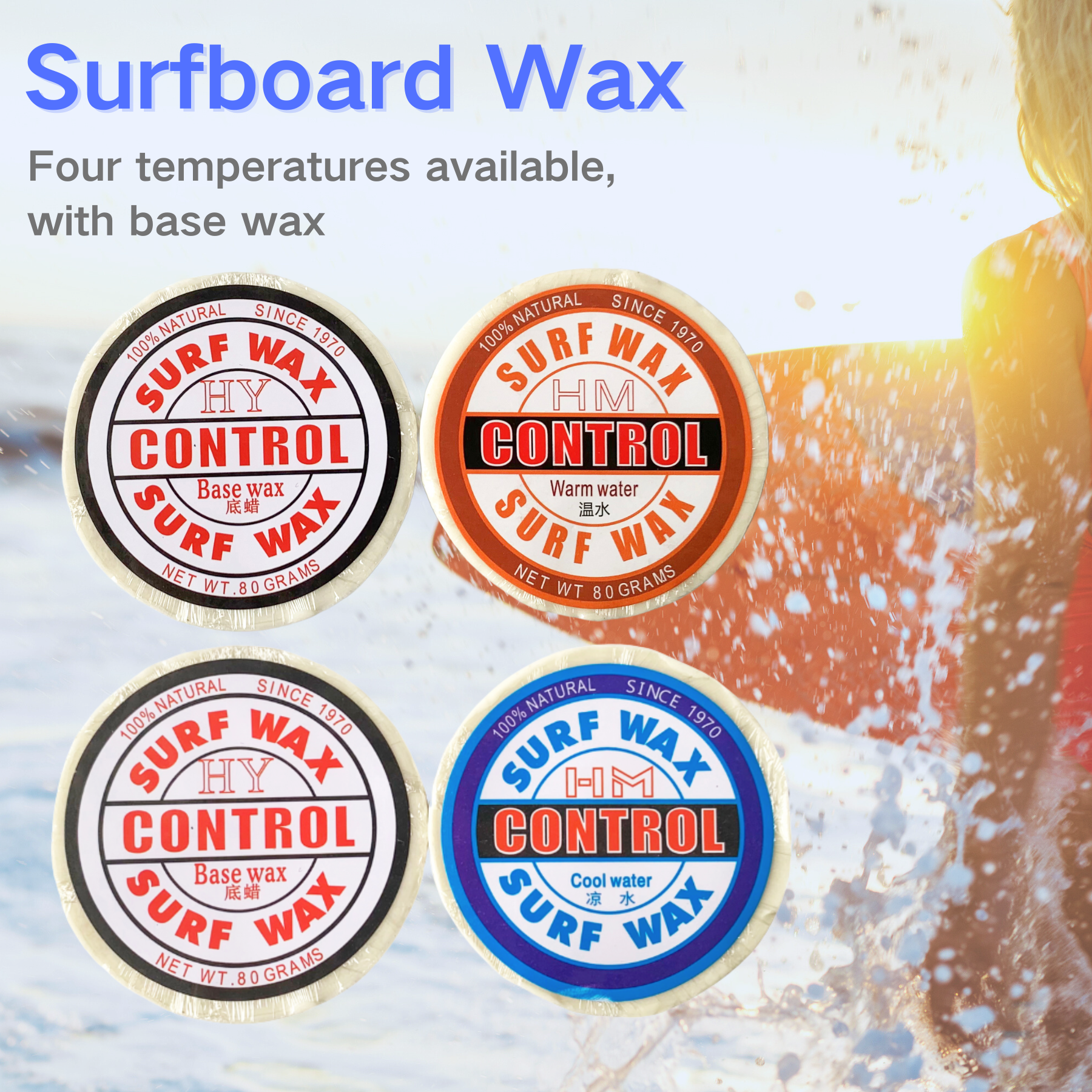 2-Pack Surfboard Wax Natural S - Surfboard Wax Tropical recension och pris